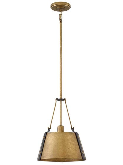 Cartwright 11 1/2 inch Pendant Light in Rustic Brass.